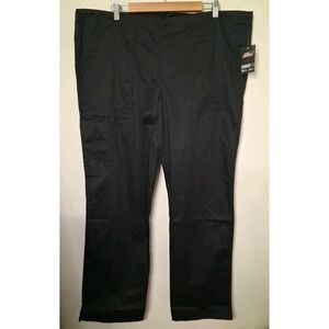 Dickies Black Scrub Pants Cargo Drawstring Medium Straight Leg Pockets NEW (2)